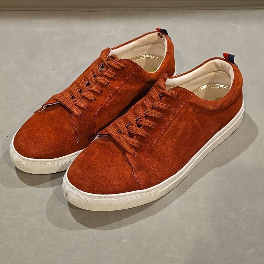 Boden Suede Lace up Casual Sneakers Womens Sz EU42 US11.5 Flatform Rust